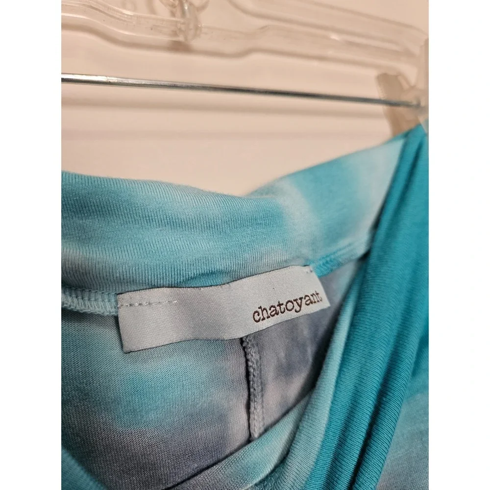 Chatoyant Blue Tie Dye Maxi Skirt Boho Beachy Festival Flowy Hippie Womens Large